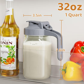 OneDream pitcher lid-leakproof demonstrates secure closure and spill-free handling.