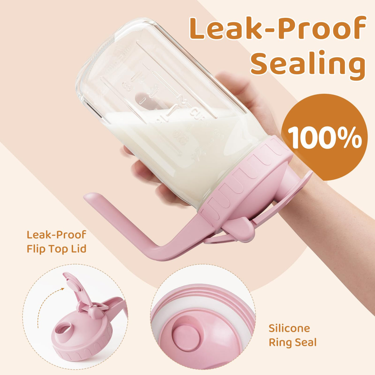 OneDream pour spout design enabling controlled, spill-free pouring.