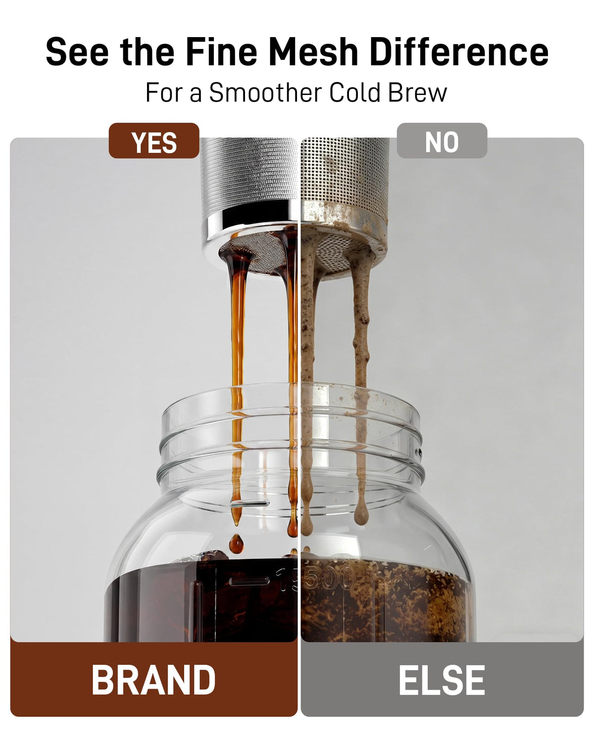 OneDream silicone seal prevents leaks for fresher cold brew
