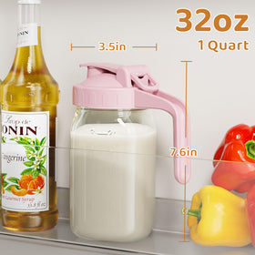 OneDream wide-mouth jar pitcher shown for easy filling and serving cold drinks.