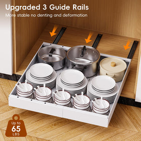 Width adjustable from 12.2 to 20.47 inches fits most cabinets