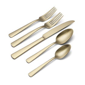Oneida Aptitude Champagne Satin finish close-up highlighting modern lines.