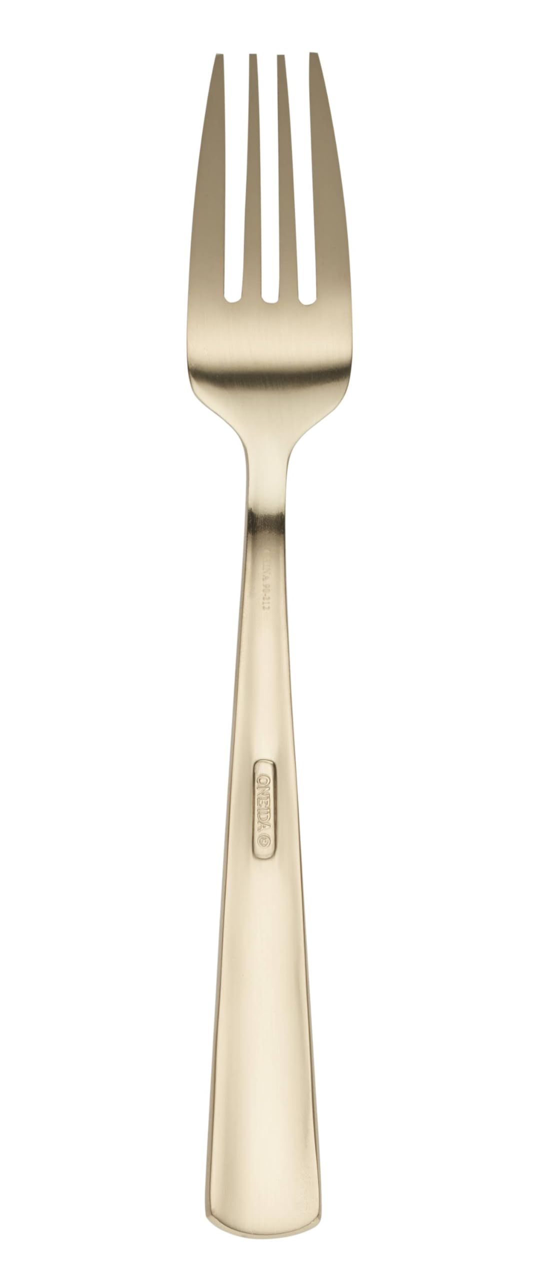 Oneida Aptitude Champagne Satin flatware is dishwasher-safe for easy cleanup.