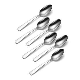 Oneida Aptitude teaspoons close-up with mirror finish for casual dining.
