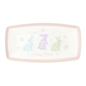 Oneida Bunny Hop hors doeuvres tray front view for festive entertaining