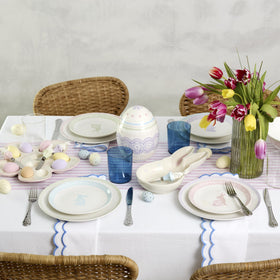 Oneida Bunny Hop platter showing microwave and dishwasher safe practicality