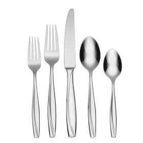 Oneida Camlynn Mirror 20-piece flatware in a full dining setting, durable and stylish.