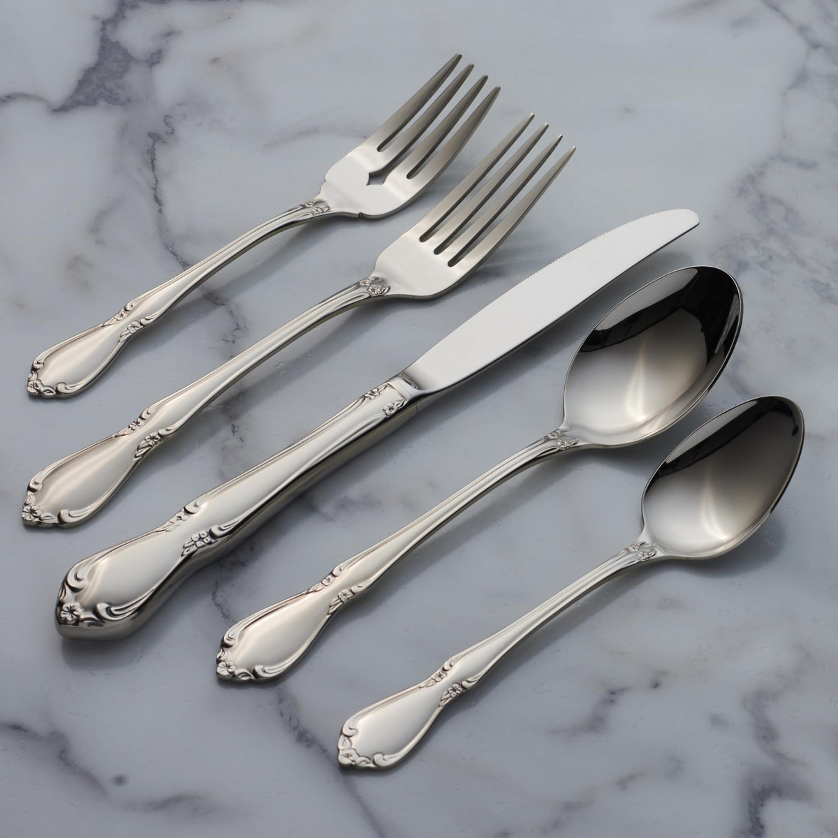Oneida Chateau 18-10 stainless steel forks resist rust and maintain shine
