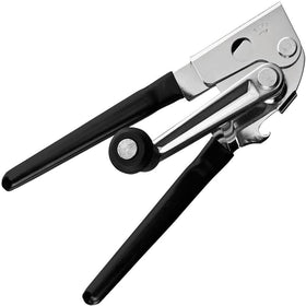 Oneida Easy Crank can opener handles close-up with soft rubber grip for comfort.