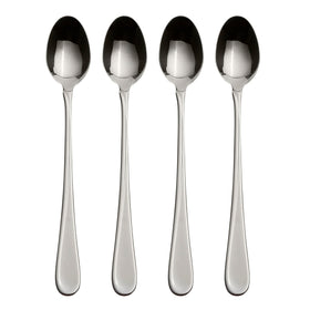 Oneida Flight iced tea spoons front view, adds mid-century style to table settings.