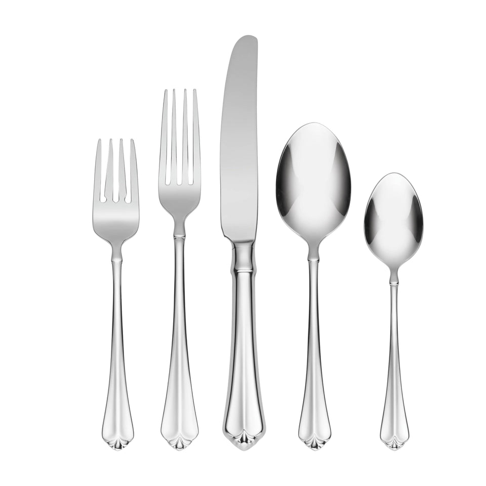 Oneida Juilliard 45-piece flatware set for eight, elegant dining for daily meals.