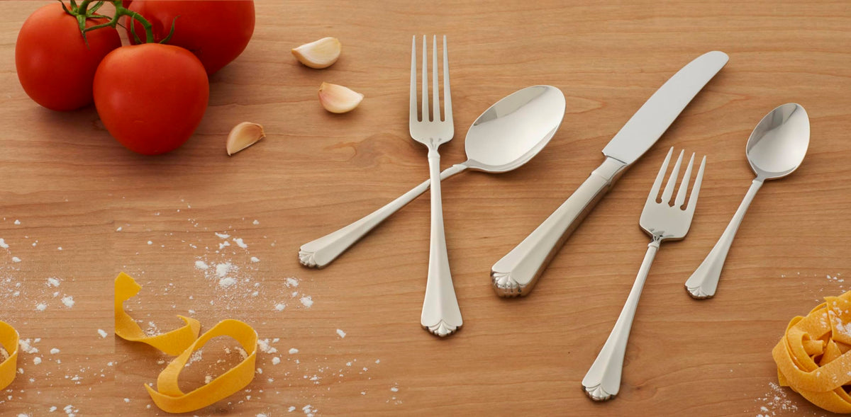 Oneida Juilliard sugar spoon adds elegance to tea service.