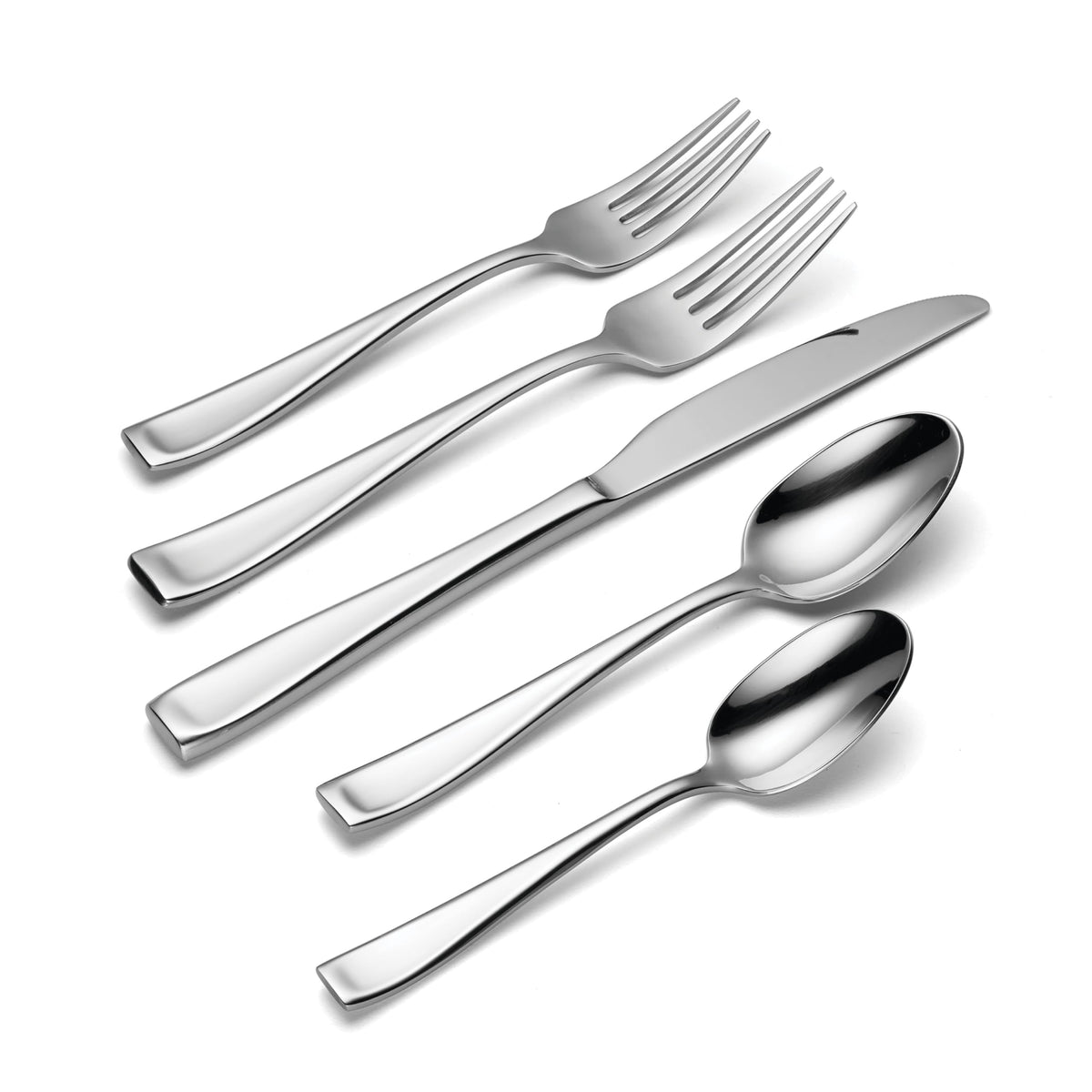 Oneida Moda dinner fork closeup highlights clean lines