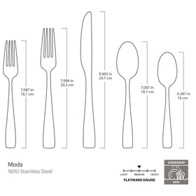 Oneida Moda salad fork design complements modern table settings
