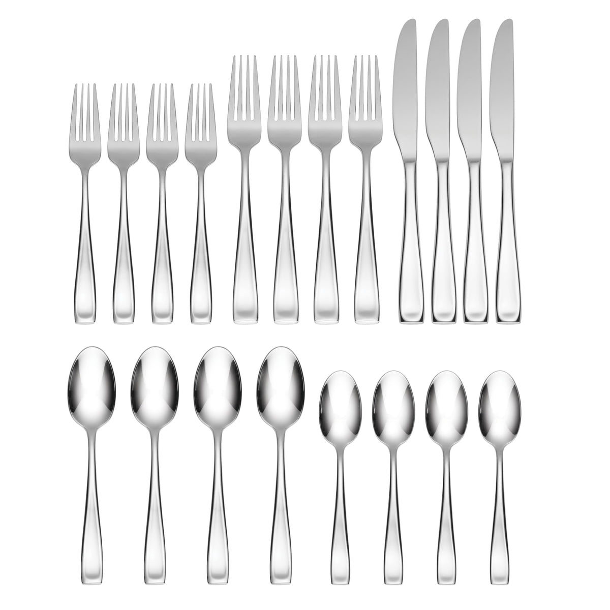 Oneida Moda service for 4 flatware set coordinates your tableware