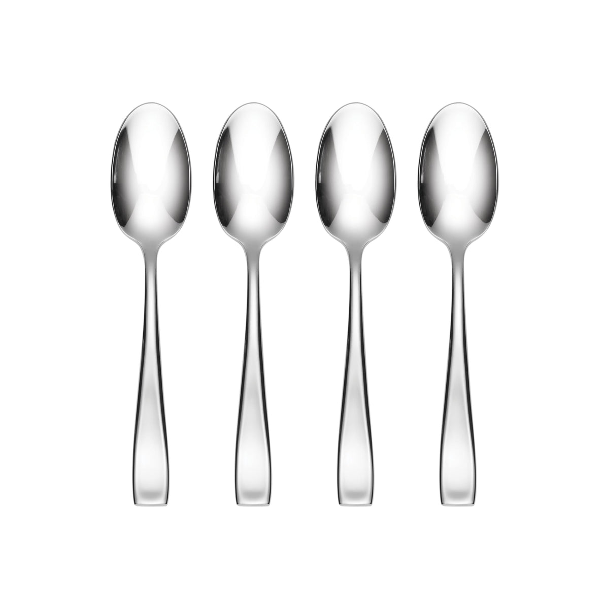Oneida Moda 4-piece teaspoon set with a mirror finish for everyday dining.