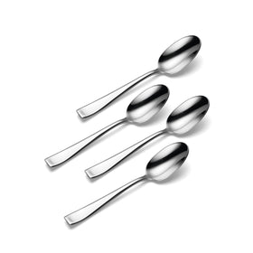 Oneida Moda teaspoons displaying a mirror finish for an elegant table setting.