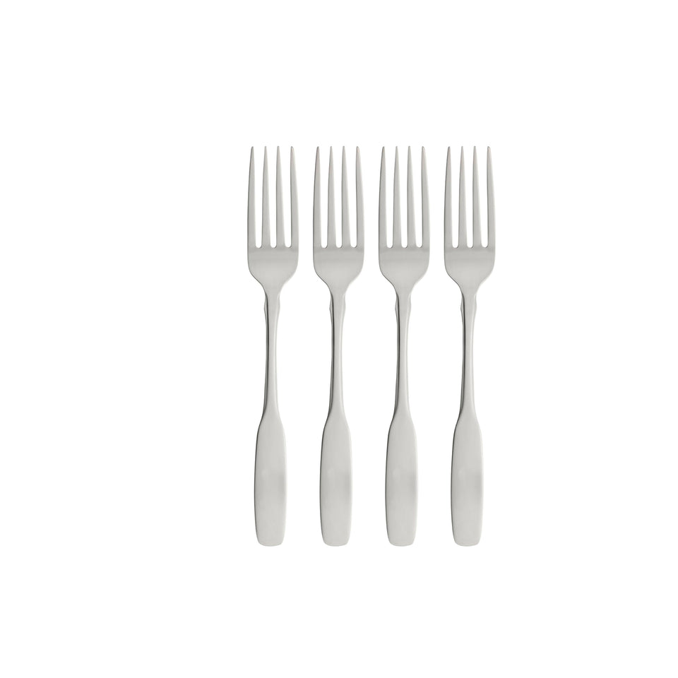 Oneida Paul Revere dinner forks four-piece set with classic design and mirror finish.