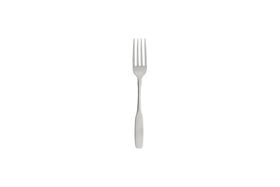 Oneida Paul Revere fork close-up showing mirror finish and durable weight for everyday use.