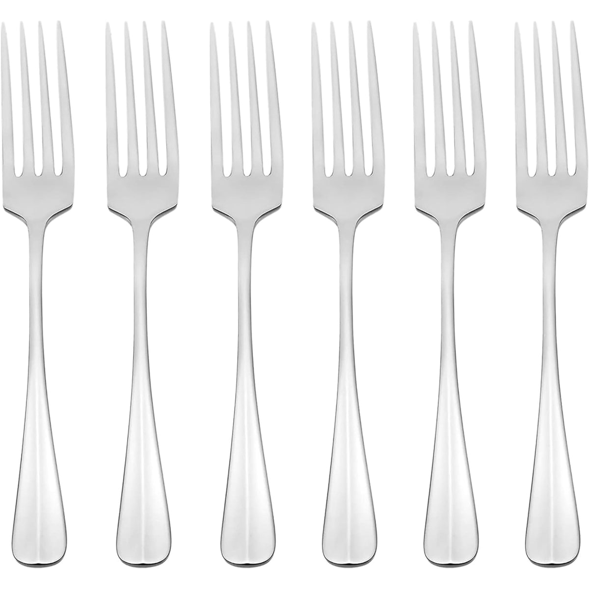 Oneida Savor dinner fork set with mirror finish and modern design for stylish meals.