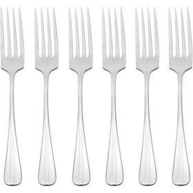 Oneida Savor dinner fork set with mirror finish and modern design for stylish meals.