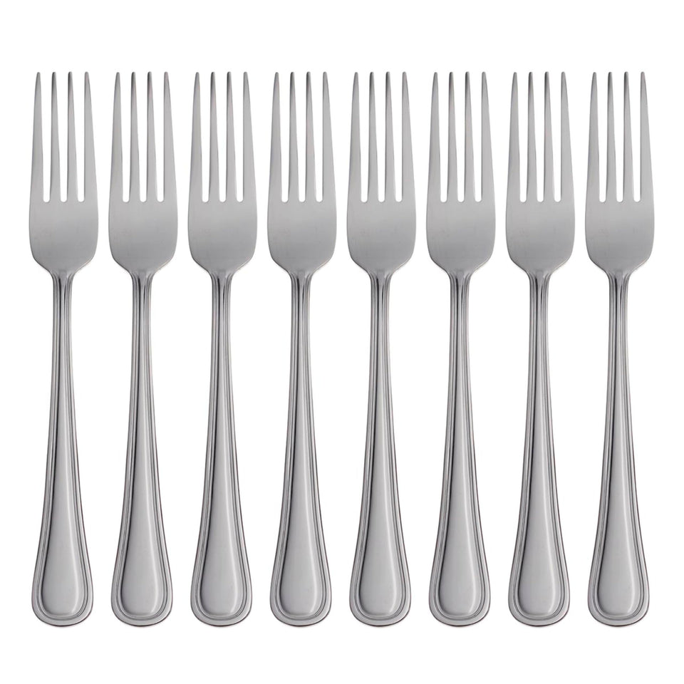 Oneida Tress 8-piece dinner forks set for everyday dining, versatile and elegant.