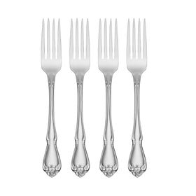 Oneida True Rose dinner forks, elegant for daily use and rust-resistant durability.