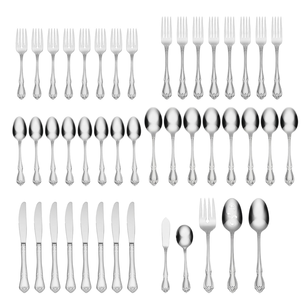 Oneida True Rose dinner knife with classic detailing for refined meals