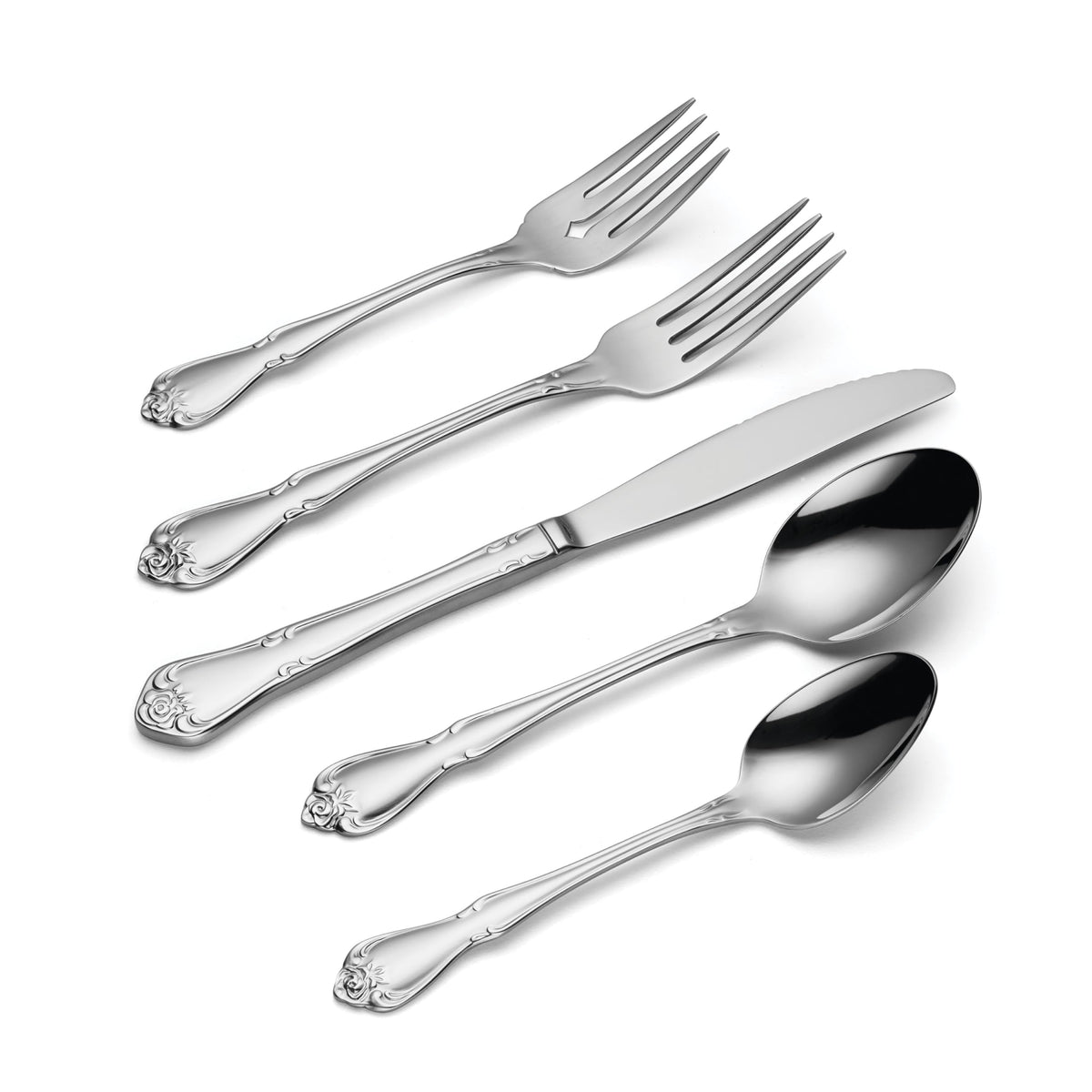 Oneida True Rose dinner spoon adding subtle vintage charm