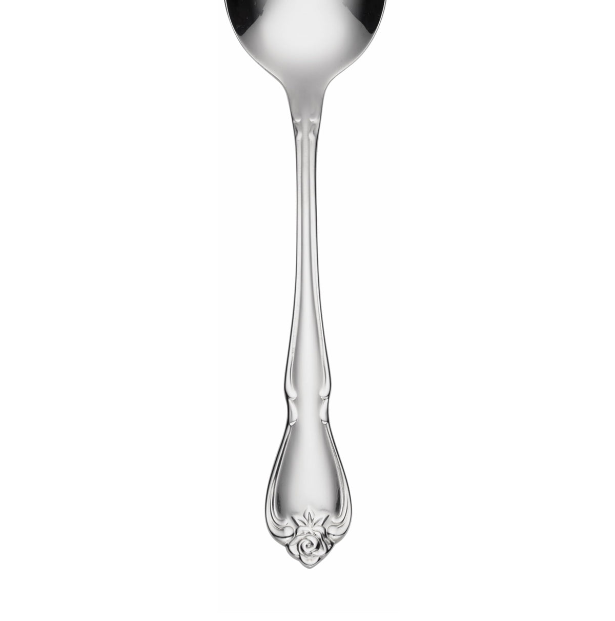 Oneida True Rose mirror-finish spoons add refined shine to casual meals