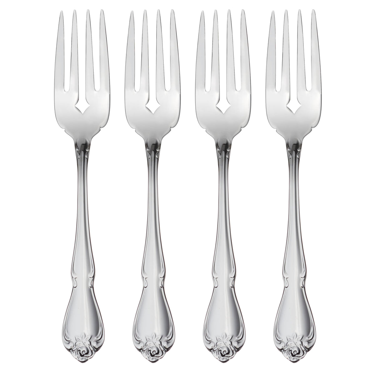 Oneida True Rose salad forks on a table setting, ideal for everyday meals