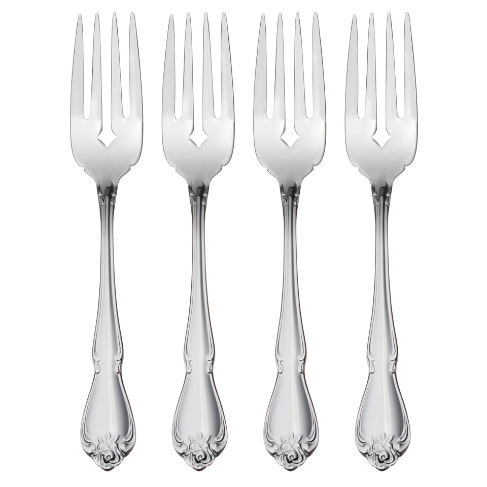 Oneida True Rose salad forks on a table setting, ideal for everyday meals