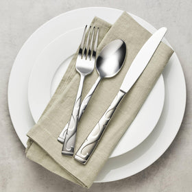 Oneida Tuscany crafted in 18/0 stainless steel for durability.
