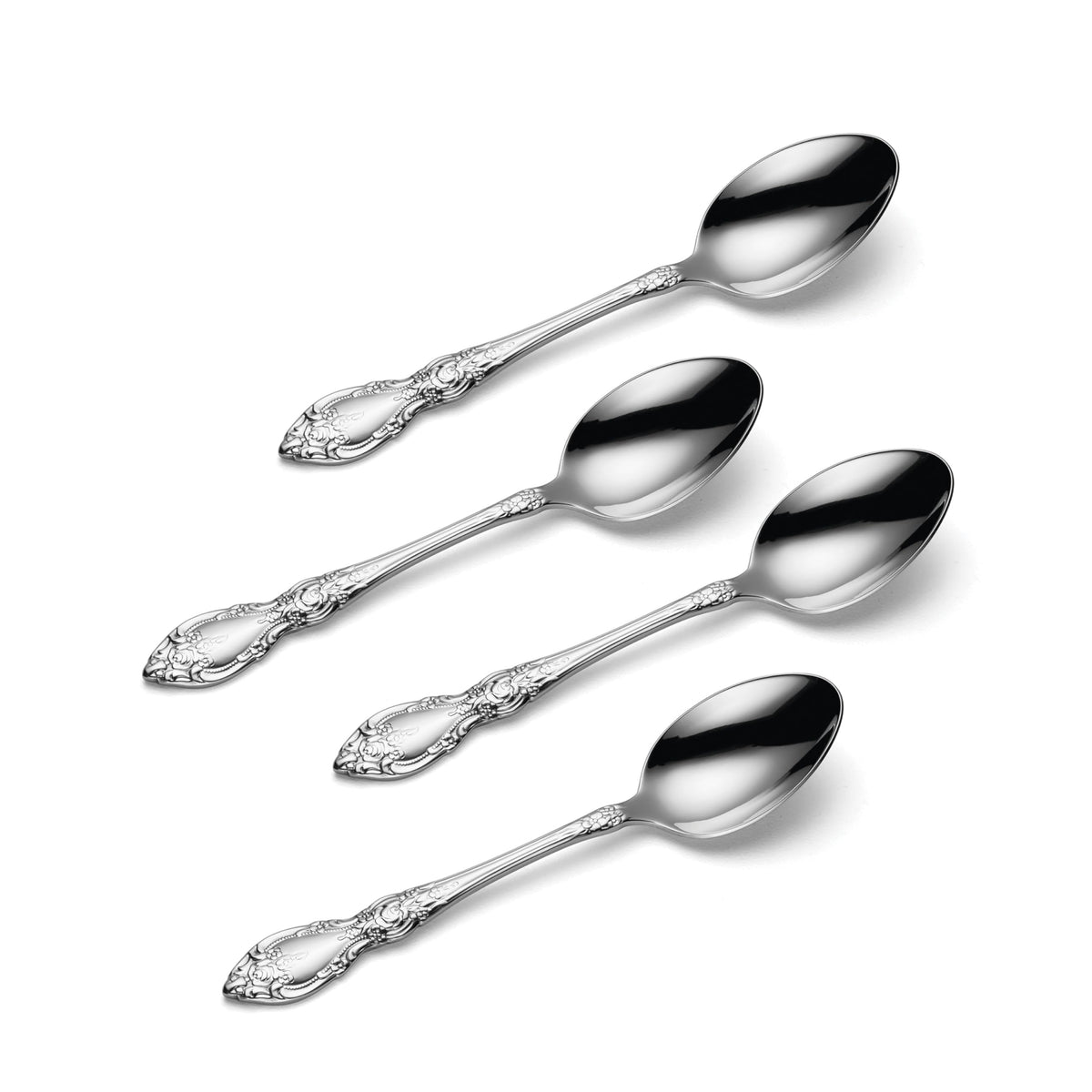 Oneida Wordsworth teaspoons with mirror finish for elegant dining and effortless cleanups.