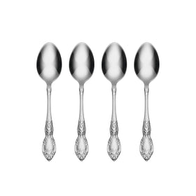 Oneida Wordsworth teaspoons with floral handle design for romantic table settings.