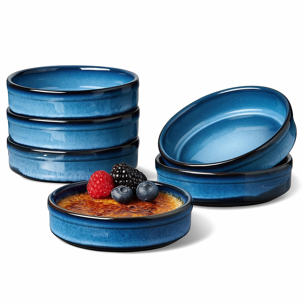 ONEMORE 4oz ramekins oven safe for individual desserts and baking.
