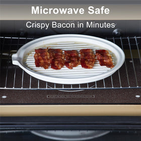ONEMORE bacon rack with raised ridges drains fat for crisper bacon
