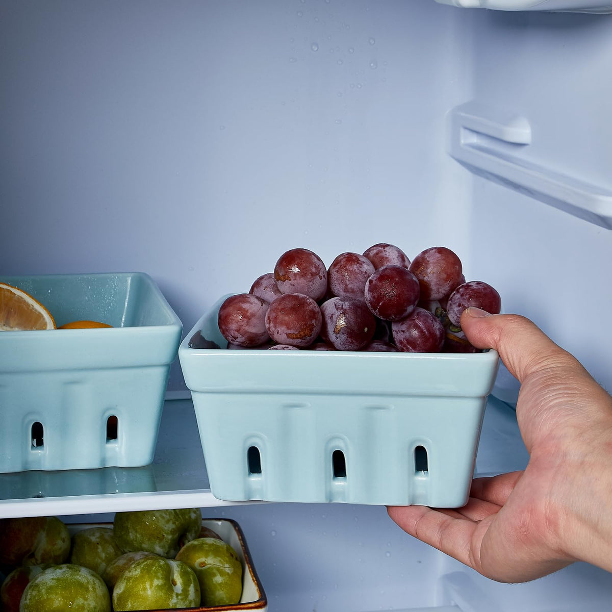 ONEMORE Berry Basket blue product pair included creates cohesive kitchen decor.