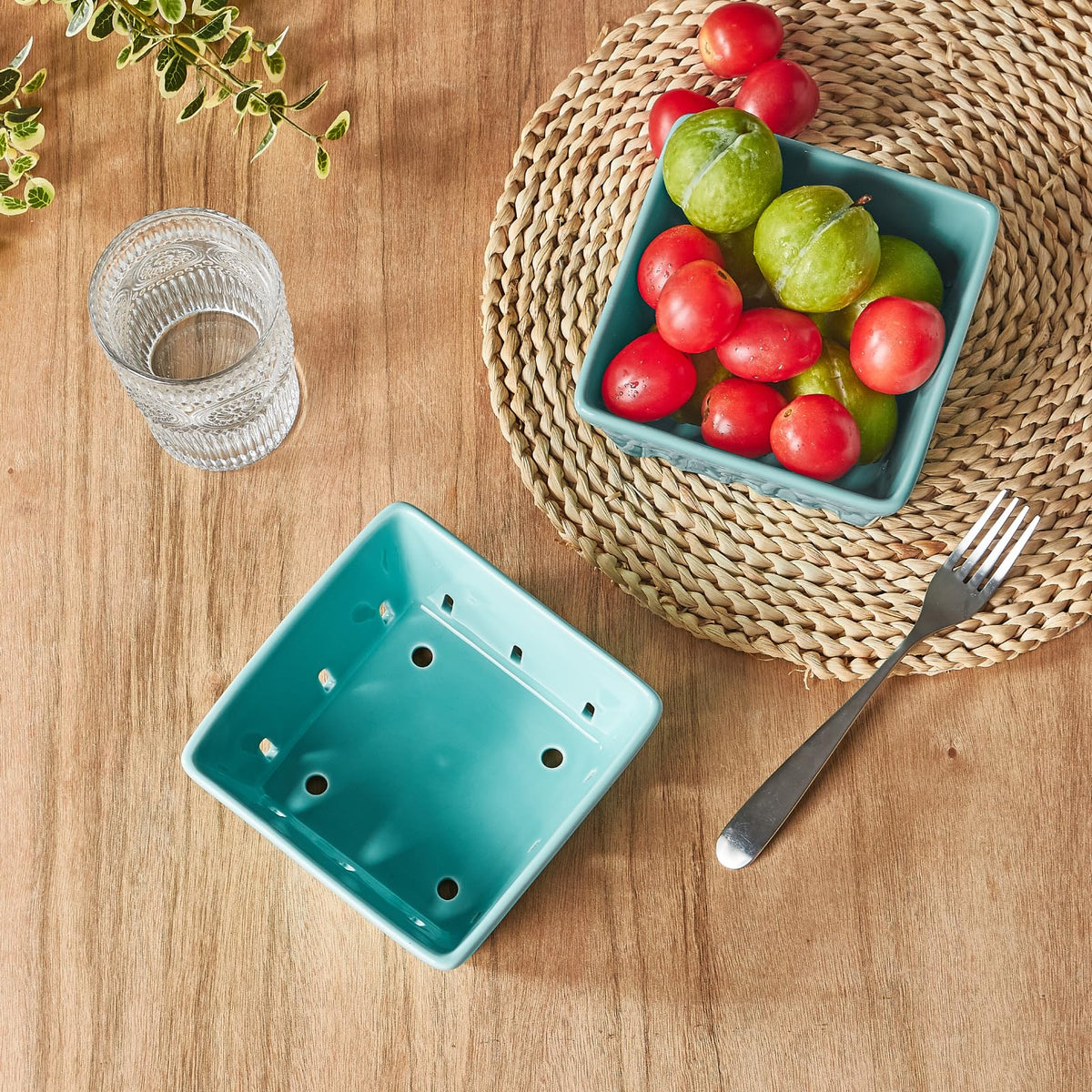 ONEMORE Berry Basket ceramic construction is sturdy and dishwasher-safe for busy kitchens.