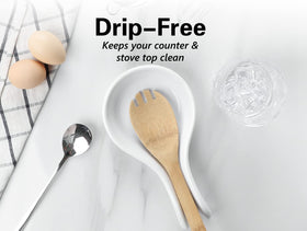 ONEMORE dishwasher-safe spoon rest simplifies cleanup after cooking.