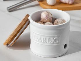 ONEMORE garlic keeper wide opening for easy loading and grabbing