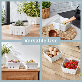 ONEMORE harvest basket adds kitchen decor while storing seasonal produce.