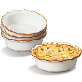 ONEMORE mini pie pan 6.8 inch ceramic dish for even baking of individual pies