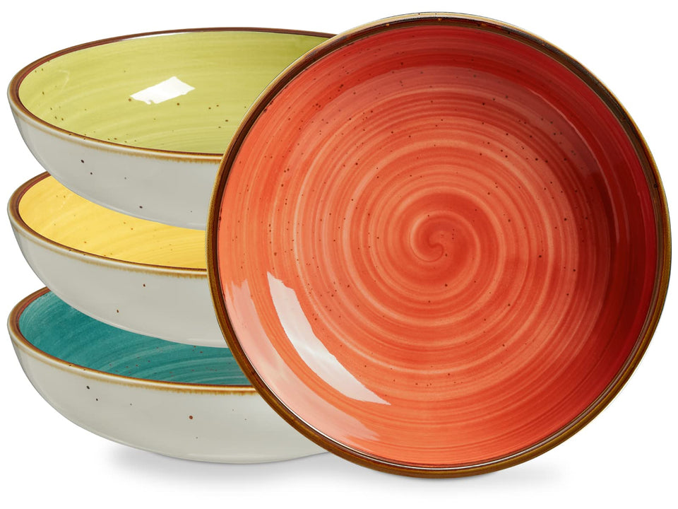 ONEMORE pasta bowls blue finish brighten family meals with vintage charm.