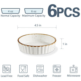 ONEMORE 4oz creme brulee dish ideal for custards and desserts.