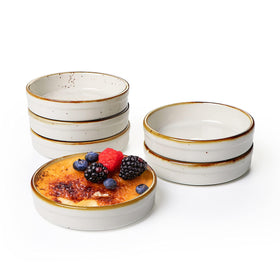 ONEMORE 4oz ramekins ideal for individual creme brulee servings.