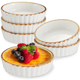ONEMORE 4oz ramekins oven-safe for creme brulee and desserts.