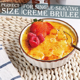 ONEMORE 4oz ramekins with speckled finish for elegant serving.