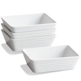 ONEMORE small rectangle ceramic baking dish in white, ideal for individual portions.