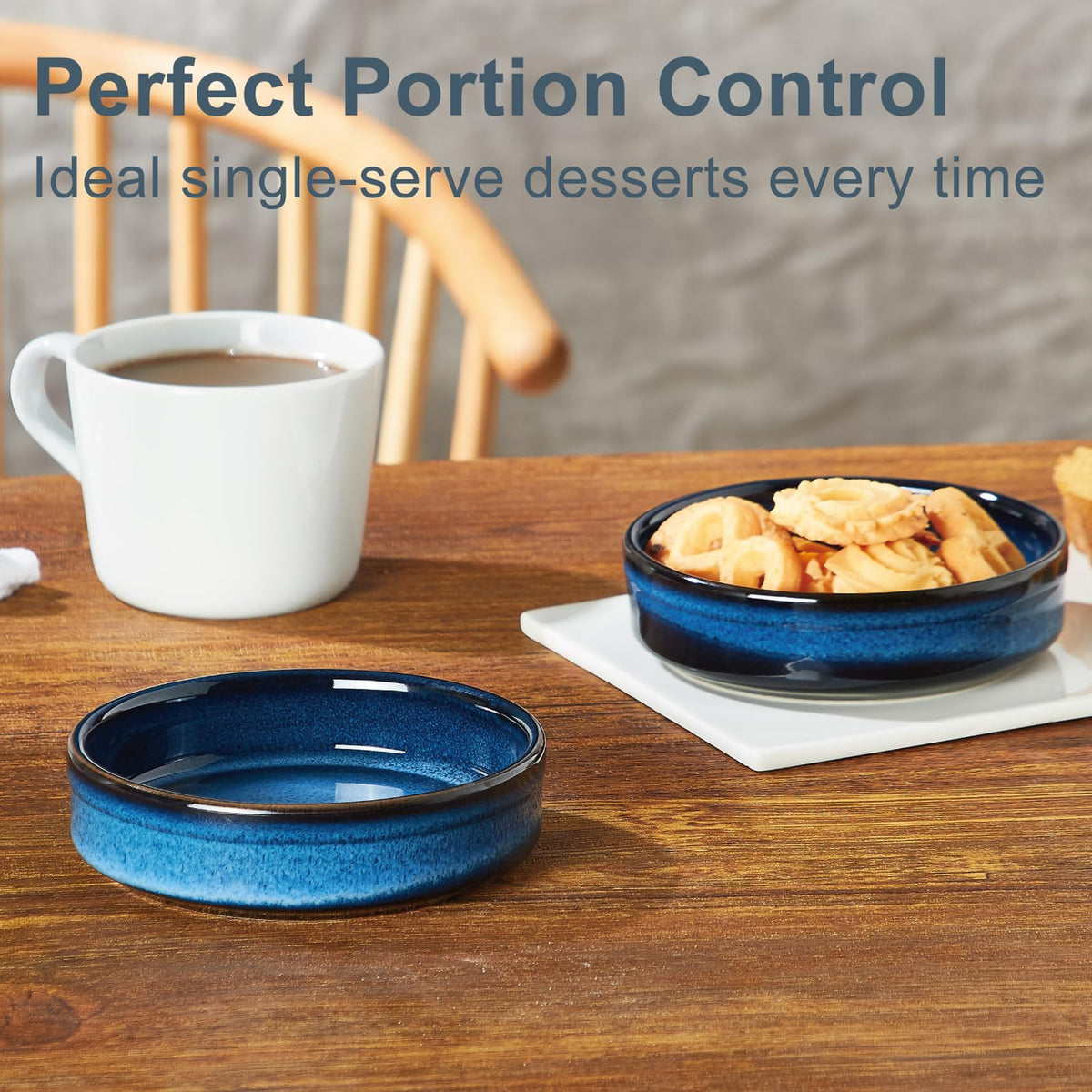 ONEMORE stackable ramekins save cabinet space and tidy serving options.